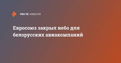 Евросоюз закрыл небо для белорусских авиакомпаний - ren.tv - Вильнюс - Минск