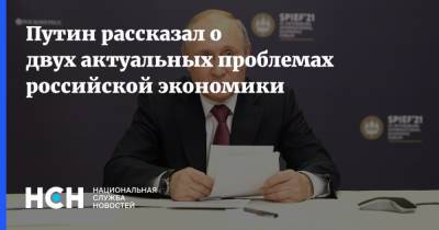 Владимир Путин - Путин рассказал о двух актуальных проблемах российской экономики - nsn.fm - Пмэф