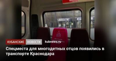 Спецместа для многодетных отцов появились в транспорте Краснодара - kubnews.ru - Краснодар
