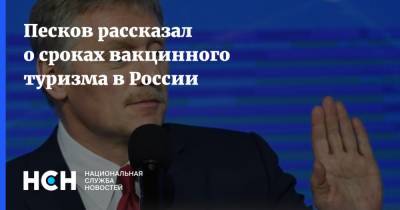 Владимир Путин - Дмитрий Песков - Песков рассказал о сроках вакцинного туризма в России - nsn.fm