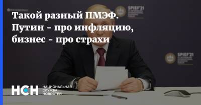 Владимир Путин - Борис Титов - Такой разный ПМЭФ. Путин - про инфляцию, бизнес - про страхи - nsn.fm - Санкт-Петербург - Пмэф
