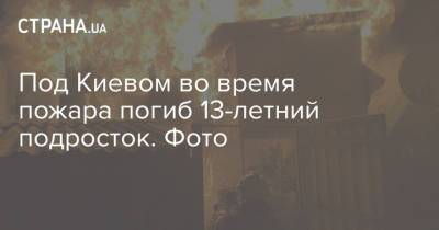 Под Киевом во время пожара погиб 13-летний подросток. Фото - strana.ua - Киев