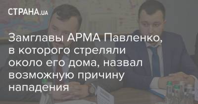 Владимир Павленко - Замглавы АРМА Павленко, в которого стреляли около его дома, назвал возможную причину нападения - strana.ua - Украина - Нападение