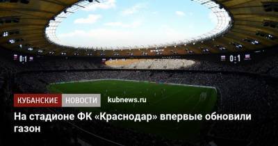 На стадионе ФК «Краснодар» впервые обновили газон - kubnews.ru - Краснодарский край - Краснодар