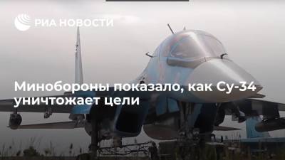 Минобороны показало, как Су-34 уничтожает цели - ria.ru - Москва - Курганская обл.