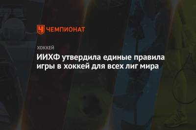 Алексей Анисимов - ИИХФ утвердила единые правила игры в хоккей для всех лиг мира - championat.com