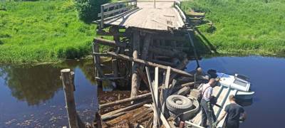 Опубликованы фото с места обрушения моста и падения грузовика в реку в Карелии - stolicaonego.ru - район Олонецкий - республика Карелия