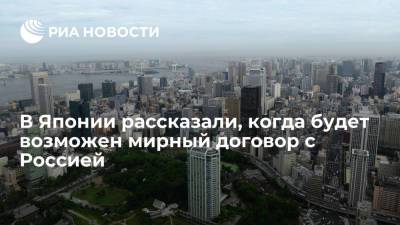 Владимир Путин - В Японии рассказали, когда будет возможен мирный договор с Россией - ria.ru - Россия - Токио - Япония