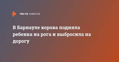 В Барнауле корова подняла ребенка на рога и выбросила на дорогу - skuke.net - Барнаул