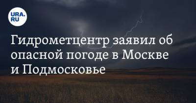 Гидрометцентр заявил об опасной погоде в Москве и Подмосковье - ura.news - Москва - Московская обл. - Челябинская обл. - ЦФО - Тюменская обл.