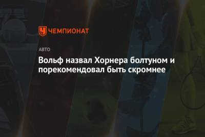 Кристиан Хорнер - Вольф Тото - Вольф назвал Хорнера болтуном и порекомендовал быть скромнее - championat.com