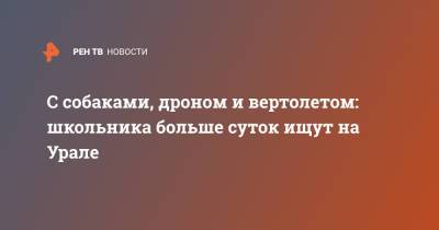 Валерий Горелых - С собаками, дроном и вертолетом: школьника больше суток ищут на Урале - ren.tv - Челябинская обл. - Свердловская обл. - Североуральск