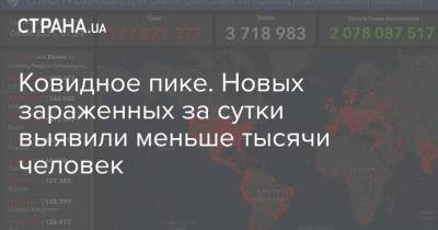 Ковидное пике. Новых зараженных за сутки выявили меньше тысячи человек - strana.ua - Киев - Киевская обл. - Англия - Николаевская обл. - Днепропетровская обл. - Херсонская обл.