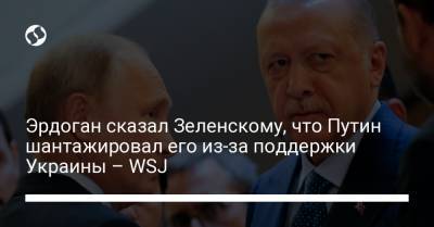 Владимир Зеленский - Владимир Путин - Реджеп Тайип Эрдоган - Эрдоган сказал Зеленскому, что Путин шантажировал его из-за поддержки Украины – WSJ - liga.net - Москва - Турция