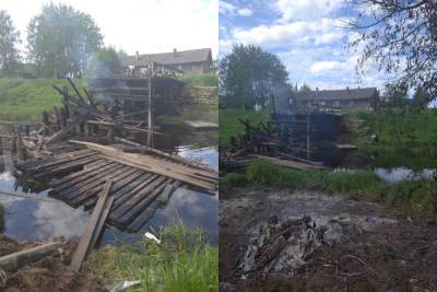 Мост, который рухнул под МАЗом в карельской деревне, подожгли - karel.mk.ru - район Олонецкий - Олонец - республика Карелия