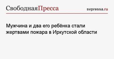 Мужчина и два его ребёнка стали жертвами пожара в Иркутской области - svpressa.ru - Москва - Иркутская обл.