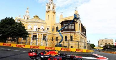 Максим Ферстаппен - Себастьян Феттель - Серхио Перес - Пьер Гасли - Aston Martin - Alpha Tauri - Пилот Red Bull Перес выиграл Гран-при Азербайджана, Мазепин стал 14-м - reendex.ru - Азербайджан