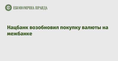 Нацбанк возобновил покупку валюты на межбанке - epravda.com.ua