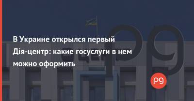 В Украине открылся первый Дія-центр: какие госуслуги в нем можно оформить - thepage.ua - Житомир - Буча