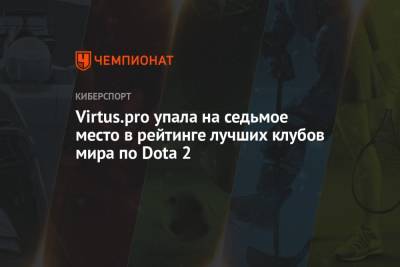 Virtus.pro упала на седьмое место в рейтинге лучших клубов мира по Dota 2 - championat.com - Киев