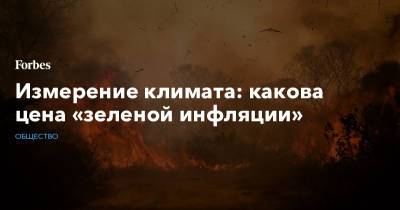 Джефф Безос - Измерение климата: какова цена «зеленой инфляции» - forbes.ru - Экология