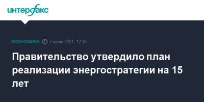 Михаил Мишустин - Правительство утвердило план реализации энергостратегии на 15 лет - interfax.ru - Москва