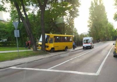 Во Львове маршрутка влетела в дерево, пятеро пассажиров - в больнице - kp.ua - Львов - район Львовский