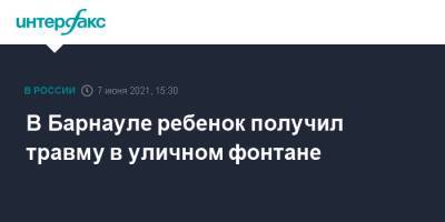 В Барнауле ребенок получил травму в уличном фонтане - interfax.ru - Москва - Барнаул - Алтайский край