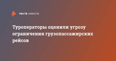 Туроператоры оценили угрозу ограничения грузопассажирских рейсов - ren.tv