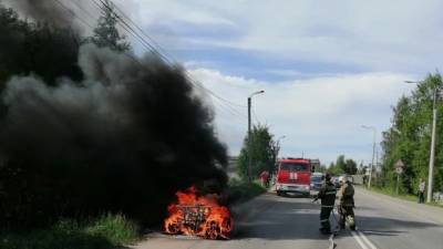 В Сосново сгорел квадроцикл - piter.tv - Ленинградская обл.