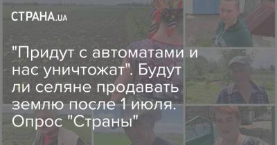 "Придут с автоматами и нас уничтожат". Будут ли селяне продавать землю после 1 июля. Опрос "Страны" - strana.ua - Житомирская обл.