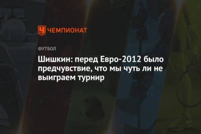 Роман Шишкин - Александр Анюков - Шишкин: перед Евро-2012 было предчувствие, что мы чуть ли не выиграем турнир - championat.com