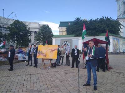 В Киеве прошёл митинг в поддержку жителей Палестины - politnavigator.net - Россия - Украина - Киев - Палестина