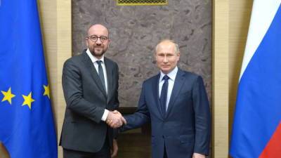 Владимир Путин - Шарль Мишель - Путин обсудил с главой Евросовета Украину, Беларусь и пандемию - sharij.net