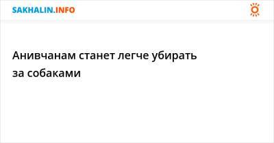 Анивчанам станет легче убирать за собаками - sakhalin.info - городское поселение Анивский