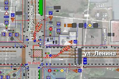 Перекресток Ленина-Перенсона в центре Красноярска частично перекрыли на 10 дней - kras.mk.ru - Красноярск