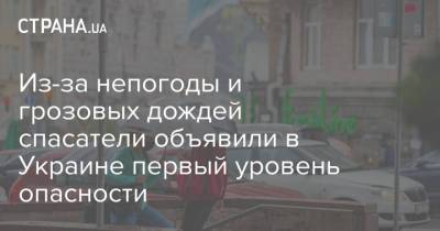 Из-за непогоды и грозовых дождей спасатели объявили в Украине первый уровень опасности - strana.ua - Киев