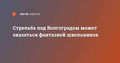 Стрельба под Волгоградом может оказаться фантазией школьников - ren.tv - Волгоград - Волжский - Волгоградская обл.