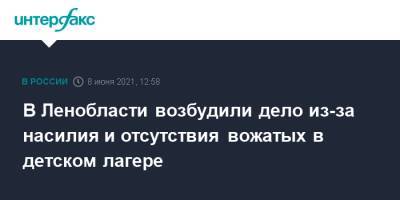В Ленобласти возбудили дело из-за насилия и отсутствия вожатых в детском лагере - interfax.ru - Москва - Ленинградская обл. - Приозерск - район Приозерский