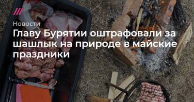 Главу Бурятии оштрафовали за шашлык на природе в майские праздники - tvrain.ru - респ.Бурятия