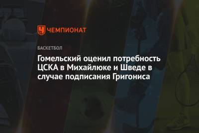 Святослав Михайлюк - Владимир Гомельский - Гомельский оценил потребность ЦСКА в Михайлюке и Шведе в случае подписания Григониса - championat.com - штат Оклахома