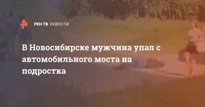Ирина Большакова - В Новосибирске мужчина упал с автомобильного моста на подростка - ren.tv - Новосибирск
