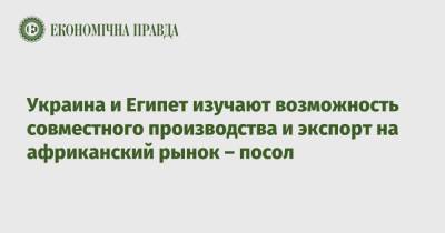 Украина и Египет изучают возможность совместного производства и экспорт на африканский рынок – посол - epravda.com.ua - Украина - Египет