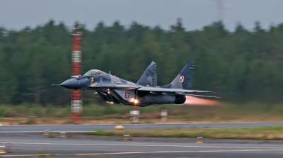 В Польше МиГ-29 по ошибке обстрелял самолет напарника во время учений - news-front.info - Польша