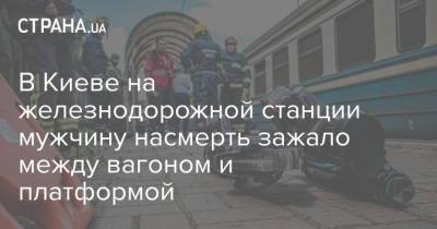 В Киеве на железнодорожной станции мужчину насмерть зажало между вагоном и платформой - strana.ua - Киев - Гсчс