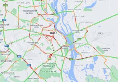 Вечерние пробки затруднили движение транспорта во всем Киеве - lenta.ua - Киев