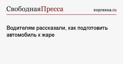 Дмитрий Славнов - Водителям рассказали, как подготовить автомобиль к жаре - svpressa.ru