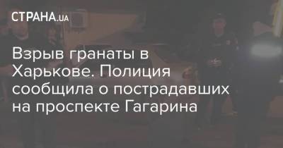 Взрыв гранаты в Харькове. Полиция сообщила о пострадавших на проспекте Гагарина - strana.ua - Харьков