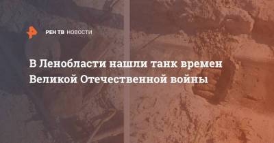 В Ленобласти нашли танк времен Великой Отечественной войны - ren.tv - Ленинградская обл. - район Тосненский