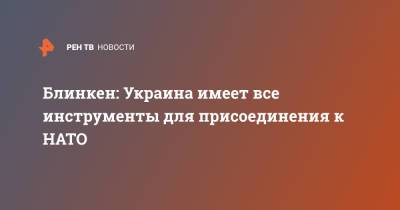 Энтони Блинкен - Блинкен: Украина имеет все инструменты для присоединения к НАТО - ren.tv - США - Украина